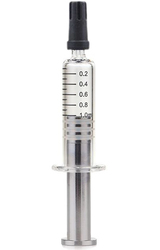 Glass Syringe Stainless Plunger - push fit